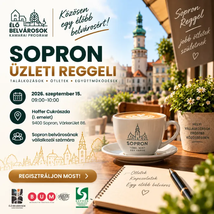 Élő Belvárosok Üzleti Reggeli - Sopron