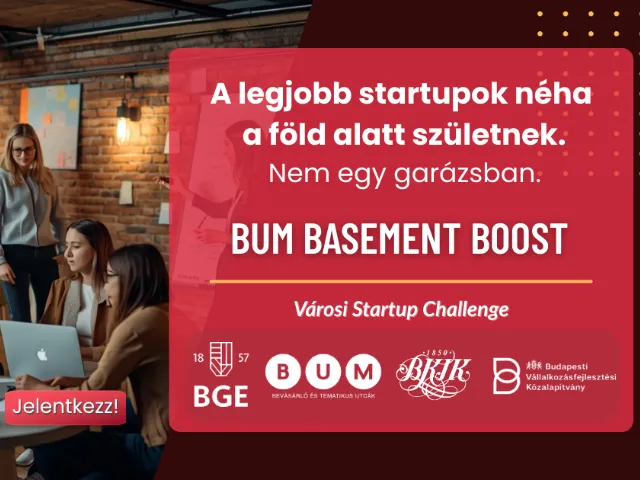 Startup a pincéből? – Elindult a BUM Basement Boost hallgatói pályázat